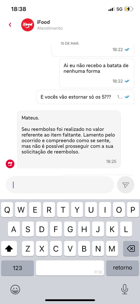 mateus_cortes's tweet photo. @iFood já que seu suporte não resolve nada, vamos ver se reclamar aqui melhora uma coisa. Porque eu tô sentindo que vocês simplesmente não querem devolver meu dinheiro https://t.co/roEo9Mca5q