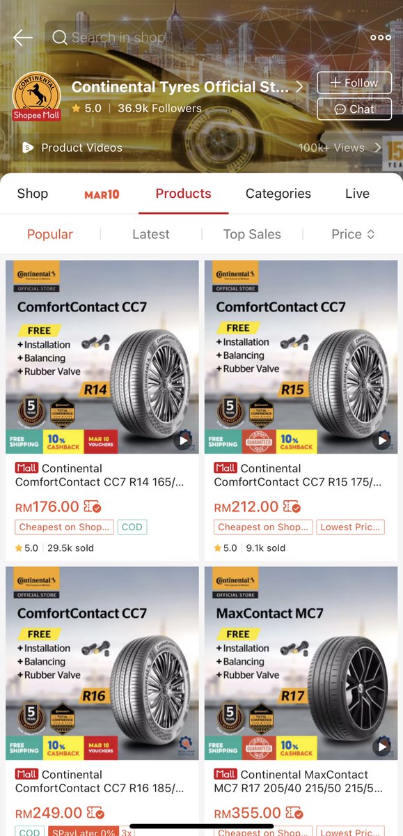 fadfahmi's tweet photo. @HezeriSamsuri satu tip tuk korang nk cari tayar, korg gi shopee cari kedai tayar official. cari tyr saiz korg, gunalah voucher seadanya, boleh elak dari kena ketuk di kedai https://t.co/0ZPWScflwW