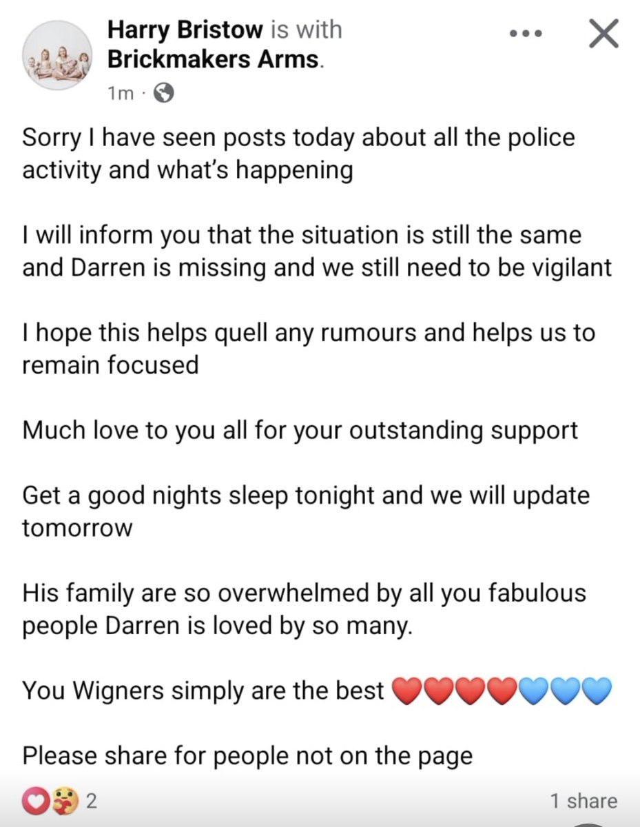 Update - Darren
We know that people are worried and anxious and there have been a lot of posts today. 
See update from Harry at the Brickmakers below. 
#wafc