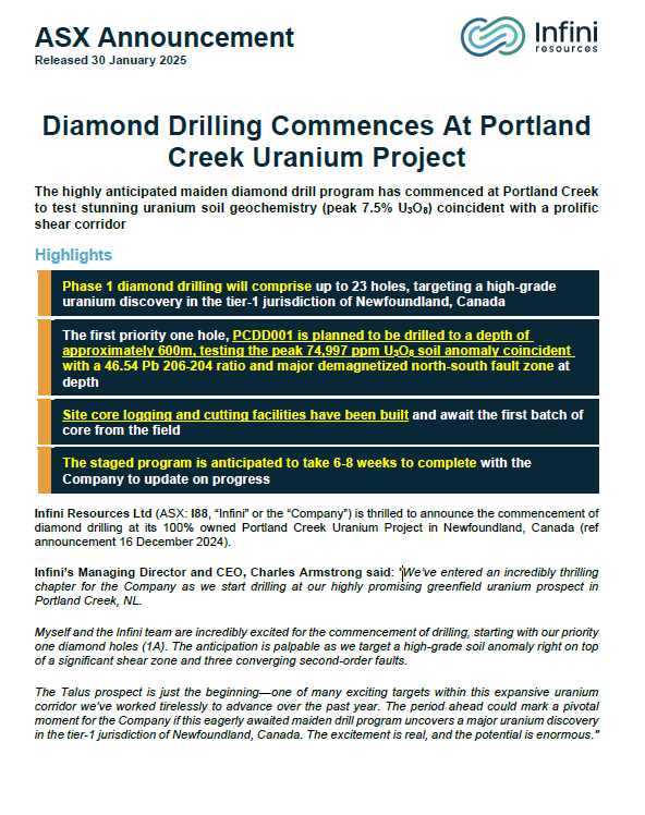 ChuckChunder007's tweet image. Does anyone want to take a guess on how the drilling of $I88 #I88's "incredibly thrilling" Portland Creek Uranium Project is going following the recent FFS placement at $0.84/share?