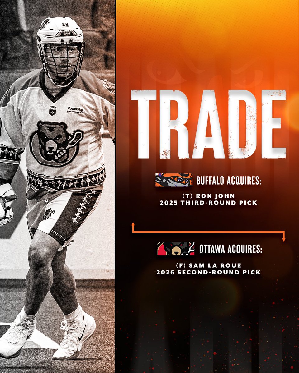 NLLBandits's tweet photo. 🚨TRADE🚨

We have acquired Ron John and a 2025 third-round pick from the @ottblackbears!

Details: https://t.co/dnkX68AMHm https://t.co/dmAhAwpaBG