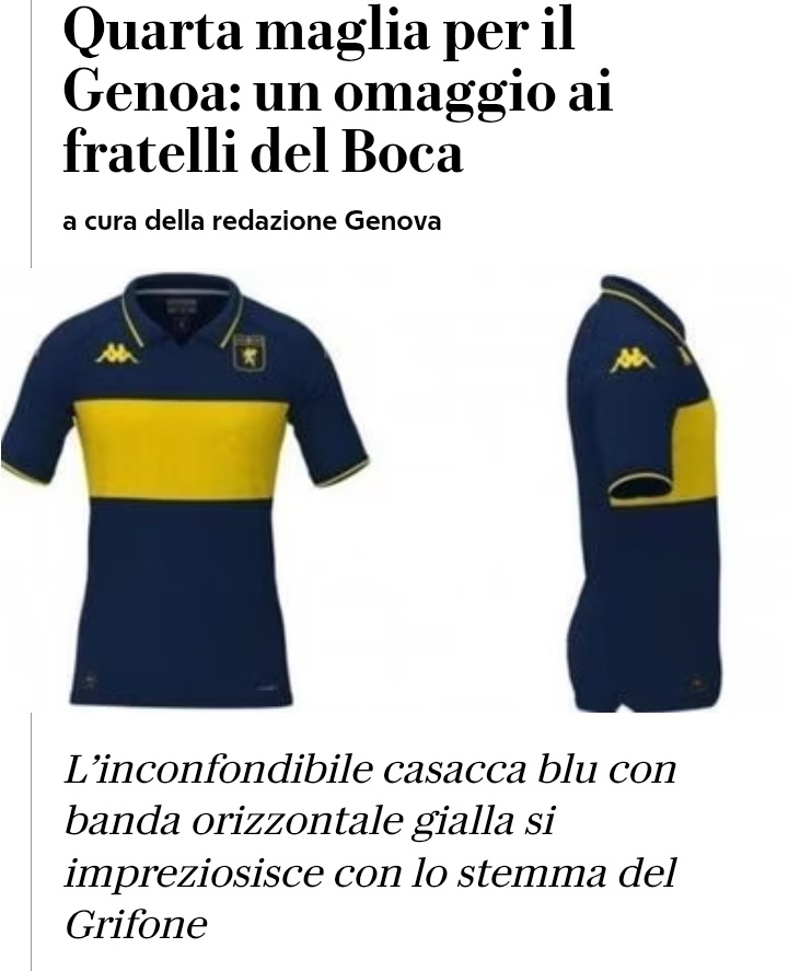 PFFF se habría filtrado la nueva camiseta del Genoa y sería un homenaje a boca

Una PRECIOSURA, Kappa hizo una mejor camiseta de Boca para el Genoa que Adidas a nosotros