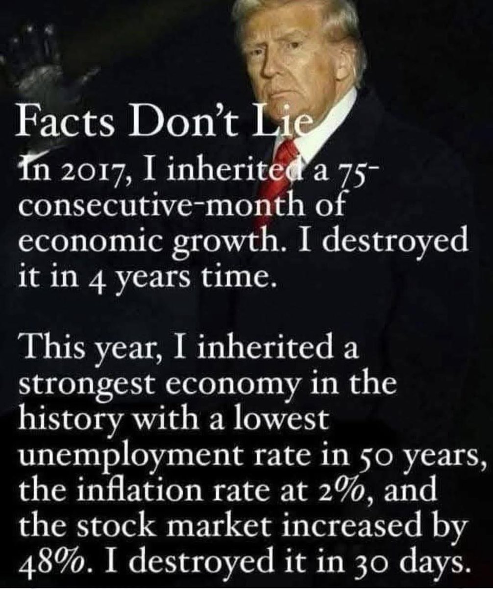 BiatchDulce's tweet image. #FactsMatter and Facts don’t lie! 
#Trumpflation #TrumpIsAnIdiot