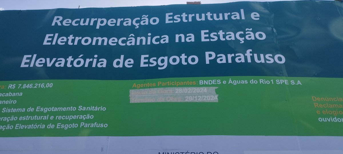 cabpessoa's tweet image. Prazo final: Indeterminado 

#saneamentobasico #copacabana #esgoto