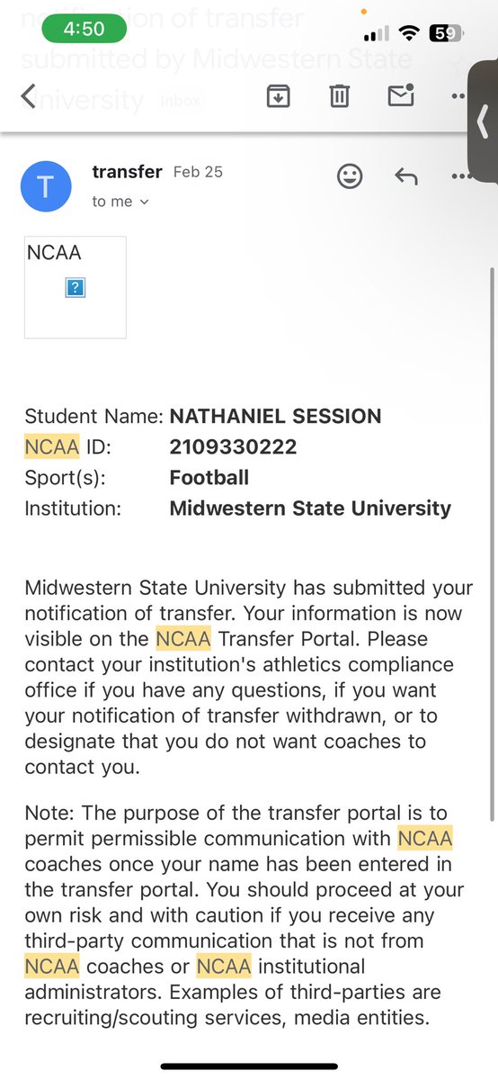I am in the transfer portal 3 years of eligibility left have a 3.4 gpa can play any position