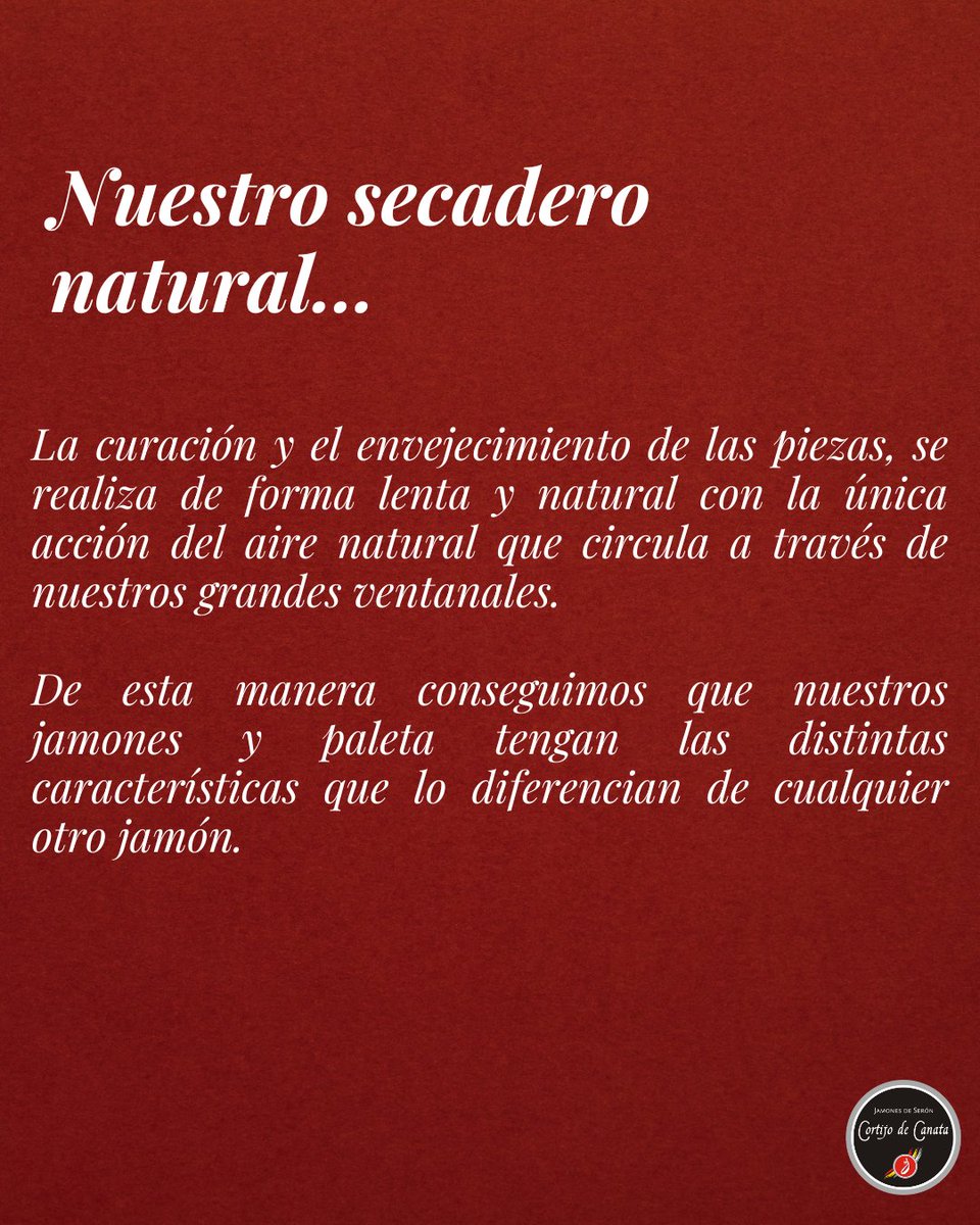 CortijodeCanata's tweet photo. En Cortijo de Canata, dejamos que la naturaleza haga su magia✨Nuestros jamones se curan lentamente en secaderos naturales, donde el aire puro que entra por grandes ventanales es el único protagonista ¡Nada de cámaras frigoríficas!❄️🚫

➡️ Haz tu pedido en https://t.co/jY1iEVE5F0 https://t.co/GOUwmM32lA