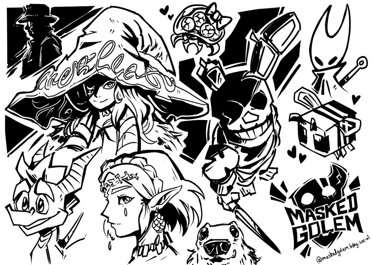 Scribble sheet of some little guys 