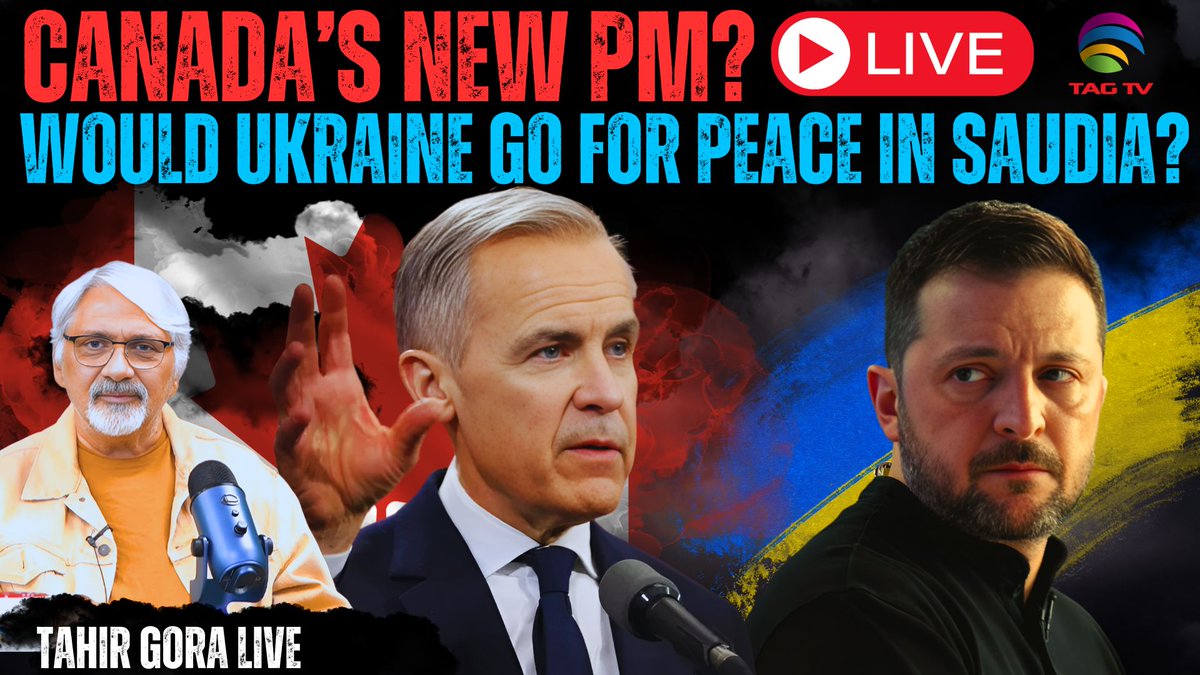 TAGTVCANADA's tweet image. 📰 Canada’s New PM? Will Ukraine Seek Peace in Saudi Arabia? 🇨🇦🇺🇦

Join @TahirGora  Live for an in-depth discussion on these major global developments!

🕛 Live at 12:15 PM EST / 10:45 PM IST

📺 Watch it here: youtube.com/live/le8zZpOsB…

#CanadaPolitics #UkrainePeaceTalks