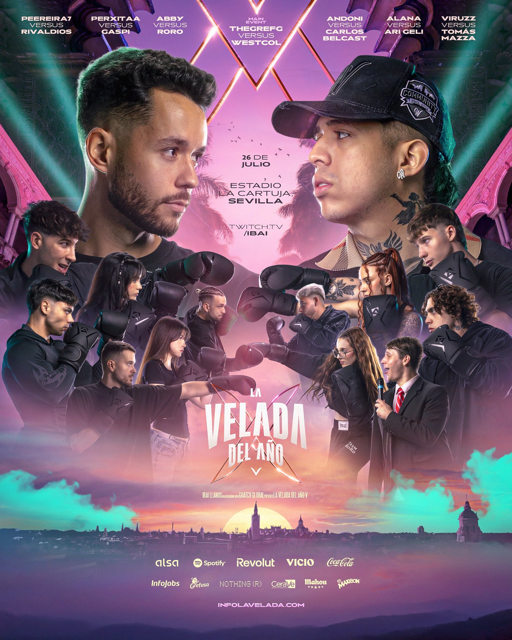 Ibai on X: "La Velada del Año V. Sábado 26 de julio. Estadio La Cartuja, Sevilla. https://t.co/RdPCEYkhov" / X