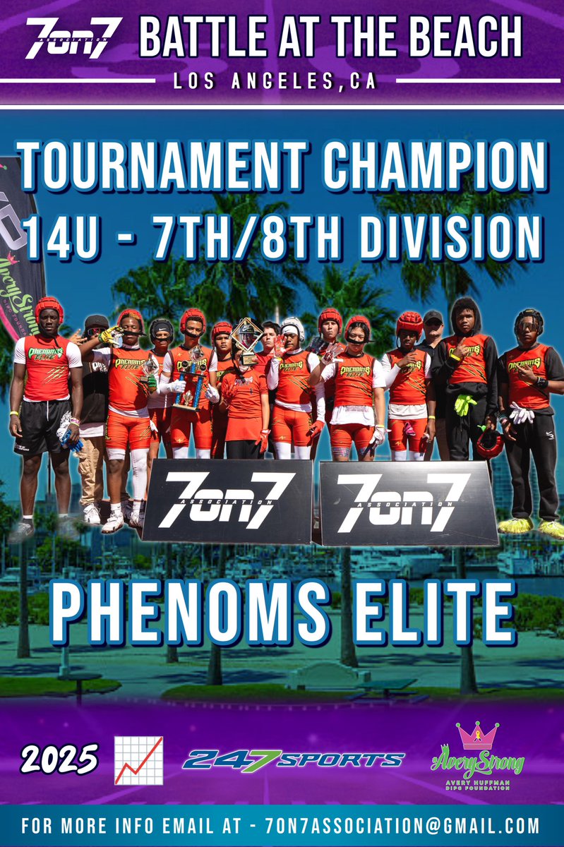 Congrats To The 2025 Battle At The Beach Champion <a href="/Phenomselite1/">Phenomselite</a> for Winning The 14U - 7th / 8th Division
🌴 🏈

👀🏆 They Got Dudes At All Positions, Excited To See That Hard Work Paying Off‼️

the7on7association.com