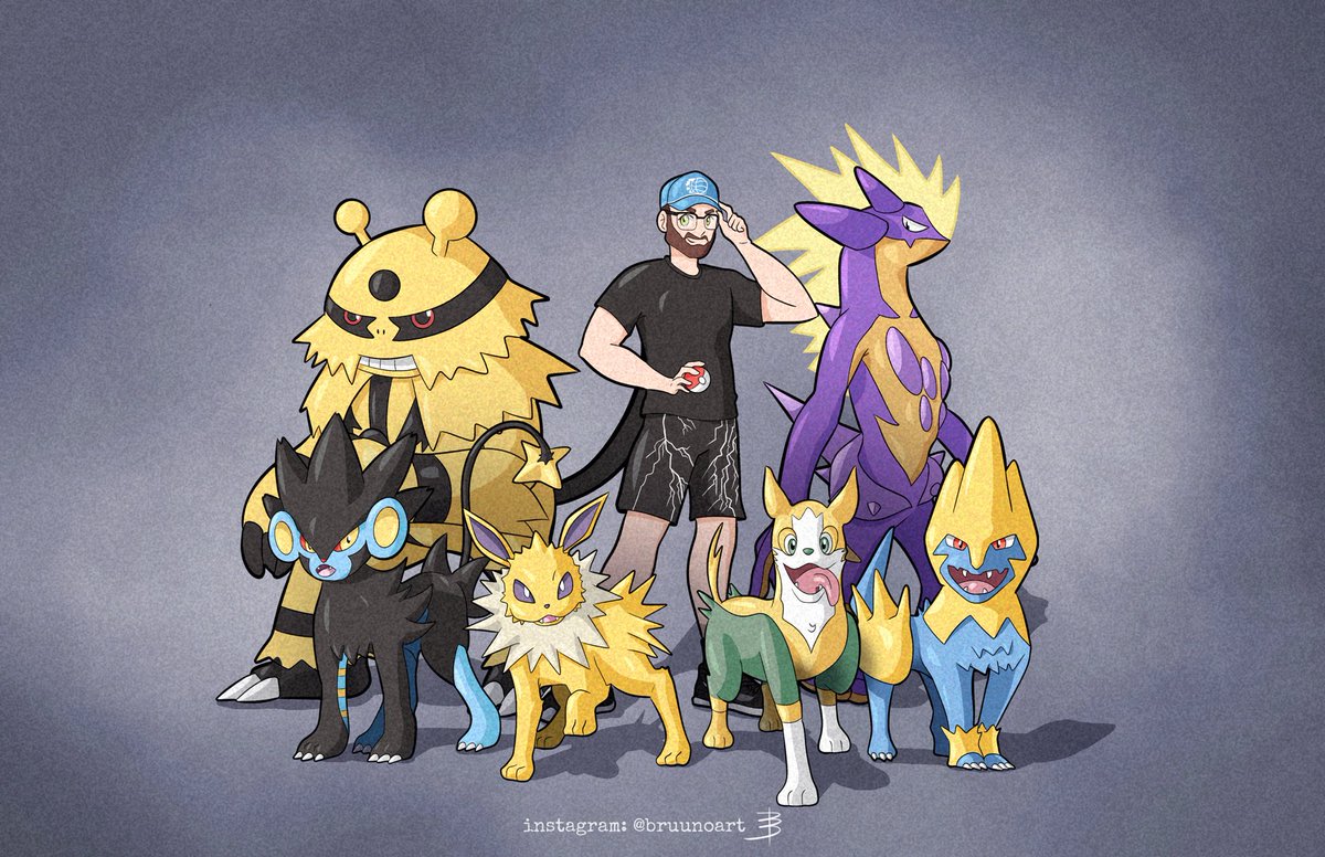 bruunoart's tweet photo. This is the trainer Andrew and his awesome electric team!
Comment here if you’re shocked! 😂
#Pokemon #pokemonfanart https://t.co/sm8jp9tR8J