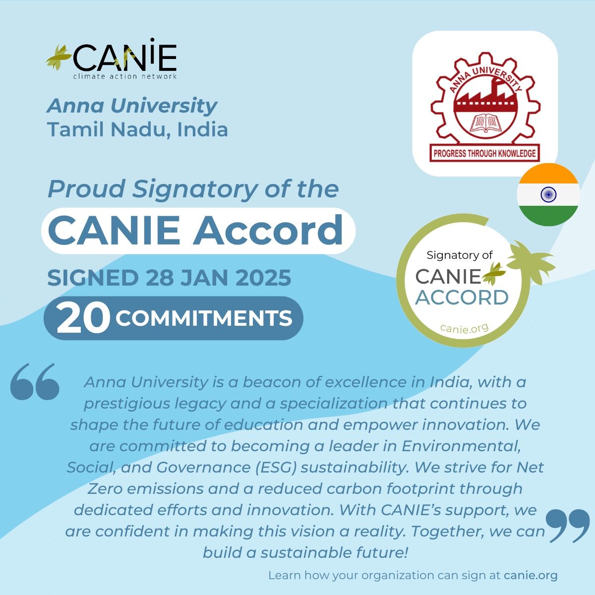 It is #MondaySpotlight!

Still not sure what the #CANIEAccord is?
Learn more about the accord and check the full list of signatories here: lnkd.in/dXGnTQDU

#timeisnow #sustainability #highereducation #internationaleducation #actnow #leadthechange #sdgs2030 #lowcarbon