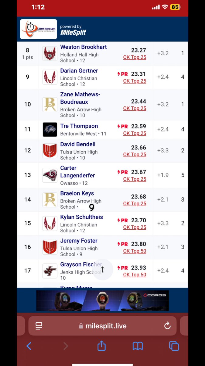 braelon_keys_28's tweet image. My first varsity track meet as a freshman was great! I PR’d with a new time of 11.3, and did my best in the 200! Always room for improvement! Faster times, and more improvement on the way! 🔥🔥🚀