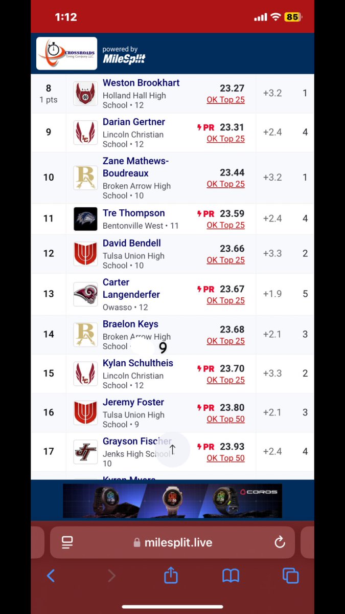 braelon_keys_28's tweet image. My first varsity track meet as a freshman was great! I PR’d with a new time of 11.3, and did my best in the 200! Always room for improvement! Faster times, and more improvement on the way! 🔥🔥🚀