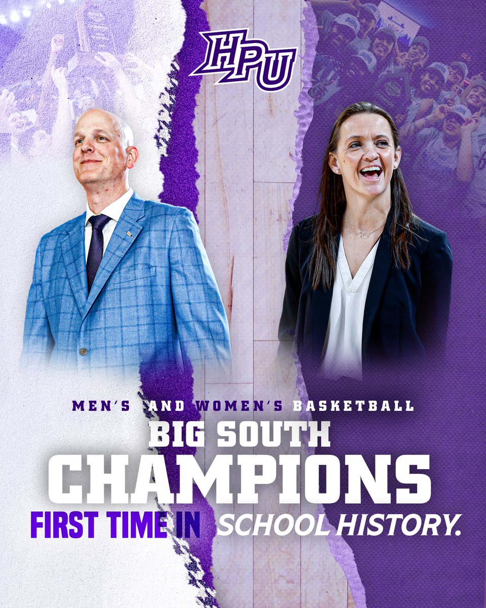 History 🏆🏀🏆

For the first time in school history, the High Point University men’s and women’s basketball teams are both Big South Conference Champions and headed to the NCAA Tournament! 

#GoHPU x #HPU365