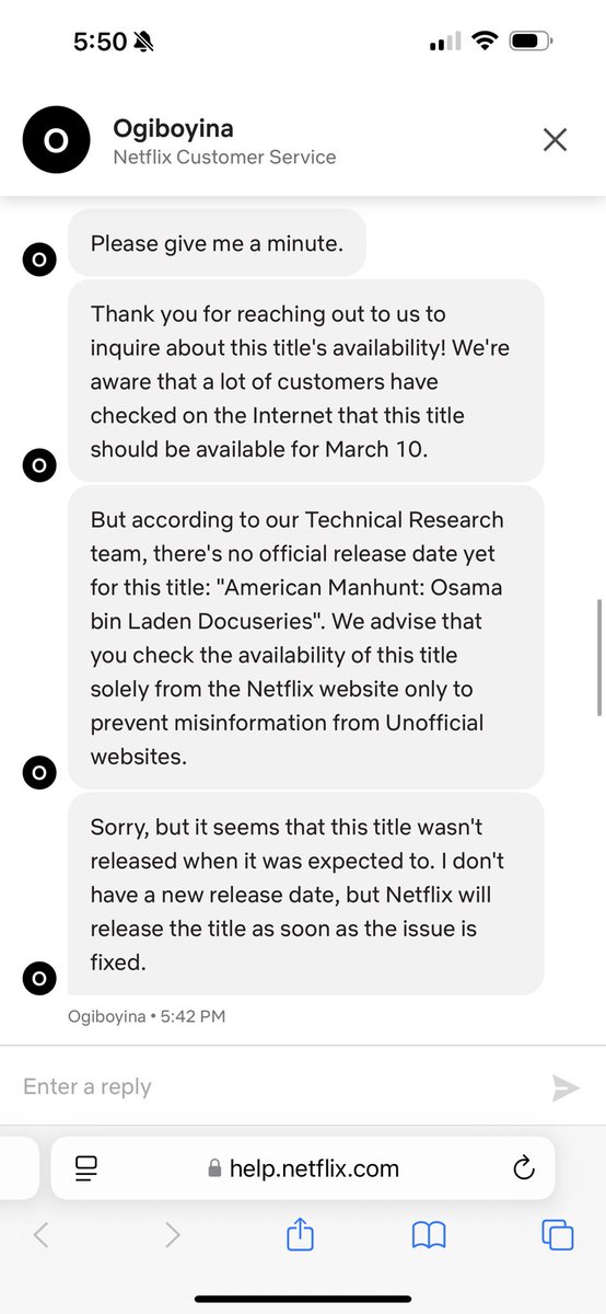 msullivan6's tweet photo. @derek_durbin @netflix They told me that we were “misinformed” on the release date and that we should “check our sources” 😂 When they clearly advertised it as a 3/10 release for months. https://t.co/RDAKyTs59a