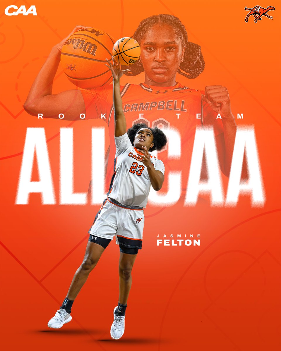 𝓐𝓵𝓵-𝓒𝓐𝓐 𝓡𝓸𝓸𝓴𝓲𝓮 𝓣𝓮𝓪𝓶

Just a true HOOPER 🔥

Congrats to Jasmine Felton on earning All-CAA Rookie Team honors!

<a href="/JasmineFelton23/">JasmineFelton2024</a> | #SweatAndServe