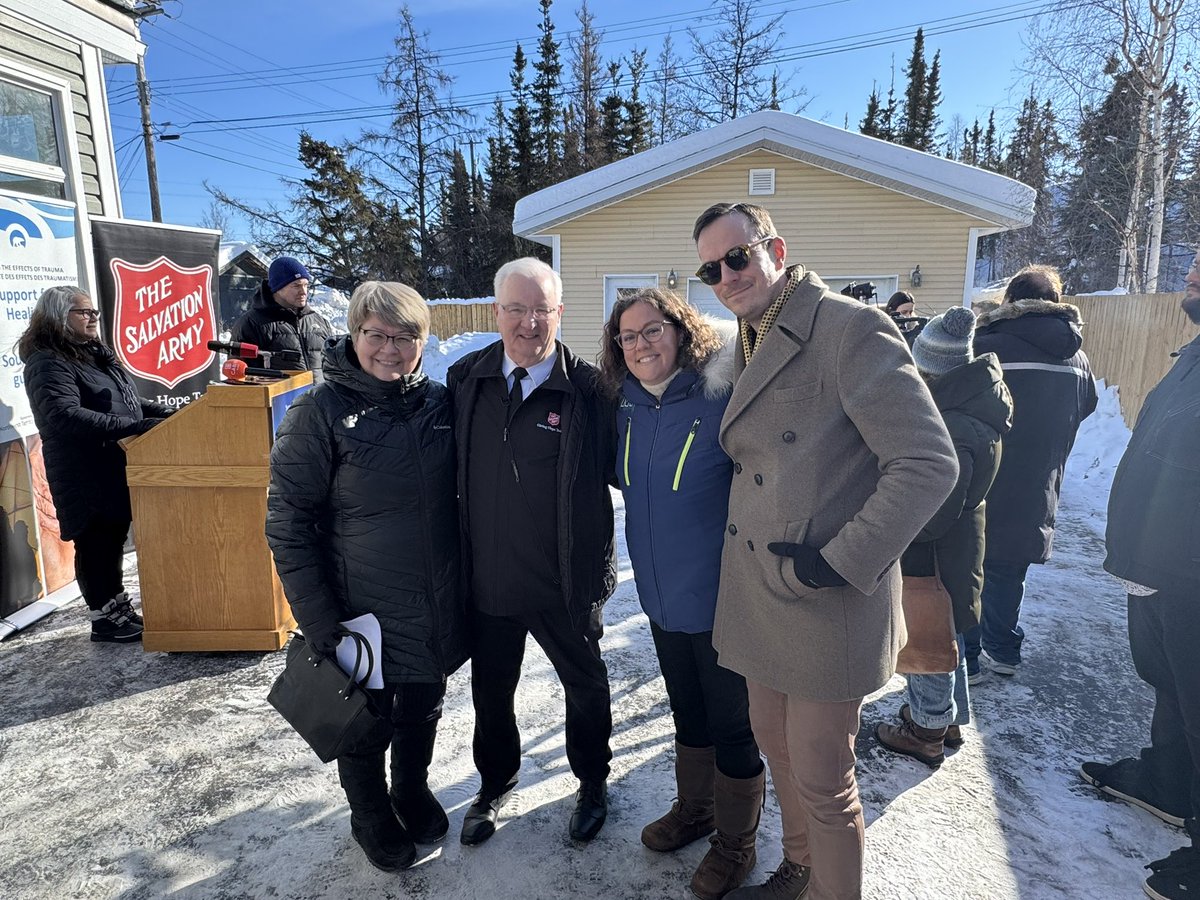 KieronTestart's tweet image. The NWT took a big step forward today with the unveiling of a new transitional housing program here in Yellowknife. When this home opens in April, it will certainly start changing lives for the better! #salvationarmy #addictionsrecovery #yzf #housingasahumanright #nwtpoli