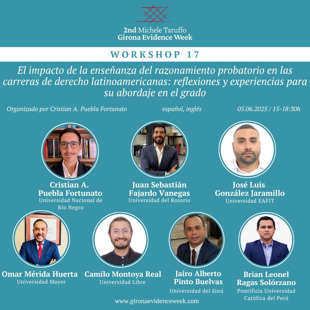 DchoTorcido's tweet photo. ⏱️📚Se acerca la II Michele Taruffo Girona Evidence Week. Estaremos con este workshop tremendo.
Con la baja de 2 queridísimas colegas por razones impostergables, este es el panel definitivo que quedó.
🙌🏼Les invitamos a que nos acompañen! https://t.co/VRKbi3q1pz