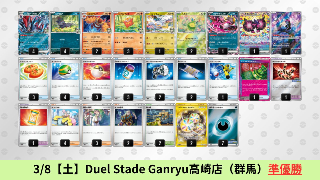 Nのゾロアークex シティリーグ優勝 ポケモンカード 構築済み
