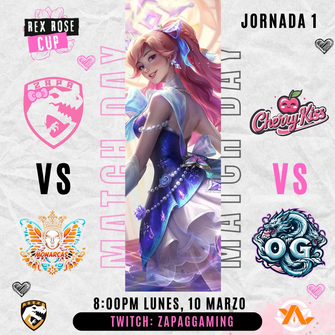 ✨ ¡Llegó la hora de la tercera temporada de la REX ROSE CUP!✨

Hoy 8:00 PM (MX)

¿Qué equipo se llevará la gloria en esta edición?

¡No te lo pierdas!

🎥 Sigue la transmisión en vivo en: 
twitch.tv/zapaggaming
 
#WildRift #rexrosecup