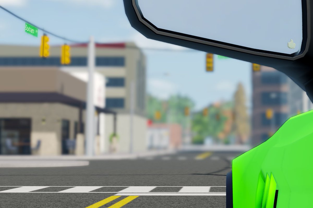 erlc_roblox's tweet photo. ERLC’s owner MrFergie posts this image with the caption “we on this road” with the image of a (supposedly new) green vehicle with the side mirror having a 👍 emoji. Could this be related to the cryptic message posted by PRC “👍👍👍”?
Let us know if you spot anything else! https://t.co/zDUWzFG8k8