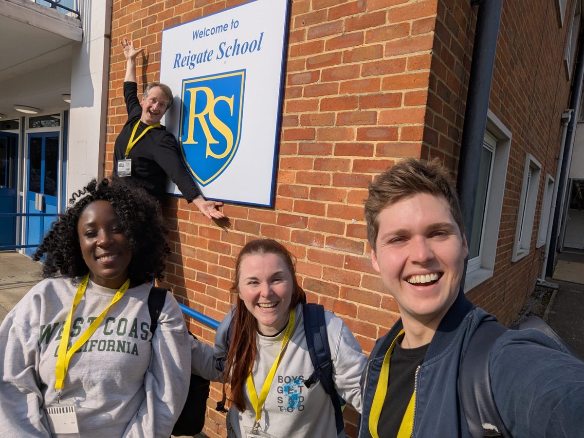 We started our final week of the tour at Reigate School and, out of London, our team even managed to find some sun!