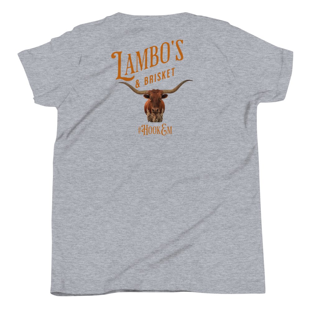 Kids Lambo’s &amp; Brisket T Shirt sizes now available!
#HookEm 

mossycreekwaterfowl.com/products/hook-…