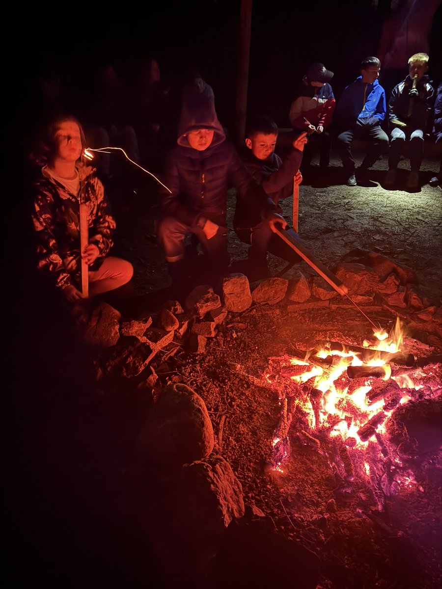 BurghPrimary's tweet photo. Campfire fun to round off day one 
🔥🌳🪵 🎶 #LendrickMuir #makingmemories #funtimes #residential https://t.co/PfemsUWwL0