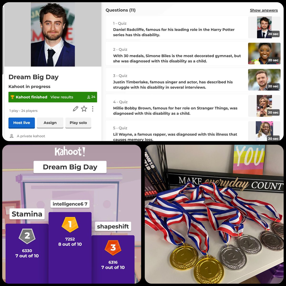 Angel Davis (@hearmeout1st) on Twitter photo Not only did our students enjoy the “Celebrity Kahoot Challenge” that highlighted celebrities with disabilities but our staff enjoyed it too🌟! Congratulations to 1st, 2nd, & 3rd place students & staff winners. #SEC_ECW2025
<a href="/FCS_SEC/">FCS SEC</a>
<a href="/ThePromise_2024/">The Promise Career Institute</a>
<a href="/YalandaBellEDU/">YalandaEDU</a> Not only did our students enjoy the “Celebrity Kahoot Challenge” that highlighted celebrities with disabilities but our staff enjoyed it too🌟! Congratulations to 1st, 2nd, & 3rd place students & staff winners. #SEC_ECW2025
<a href="/FCS_SEC/">FCS SEC</a>
<a href="/ThePromise_2024/">The Promise Career Institute</a>
<a href="/YalandaBellEDU/">YalandaEDU</a>