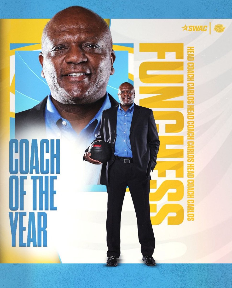 Black College Exp Sports Reporter (@blackcollegeexp) on Twitter photo Congratulations to Coach Carlos Funchess; SWAC WBB Head Coach of the Year! 💛🩵 <a href="/CarlosFunchess/">Carlos Funchess</a> <a href="/JaguarsWBB/">Southern University Women’s Basketball</a> <a href="/theswac/">Southwestern Athletic Conference</a> Congratulations to Coach Carlos Funchess; SWAC WBB Head Coach of the Year! 💛🩵 <a href="/CarlosFunchess/">Carlos Funchess</a> <a href="/JaguarsWBB/">Southern University Women’s Basketball</a> <a href="/theswac/">Southwestern Athletic Conference</a>