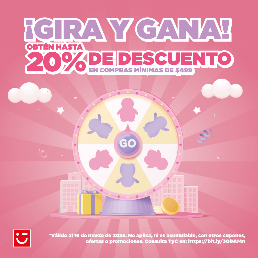 Es momento de jugar 🥳

Haz girar la ruleta y lleva tus productos favoritos con hasta un 20% de descuento.  🙊🛒

#MinisoMexico
#NoSabiaQueLoNecesitaba