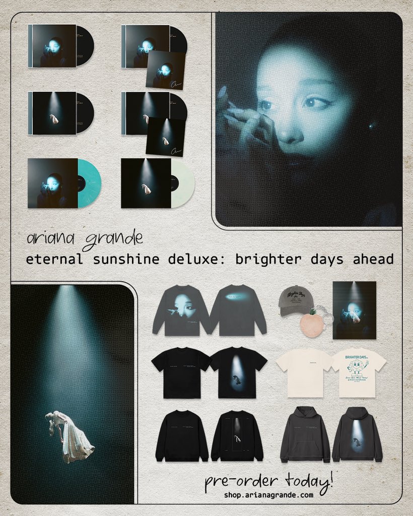 eternal sunshine deluxe: 
brighter days ahead ♡ 📦 3.28

pre-order &amp; shop now: 
shop.arianagrande.com