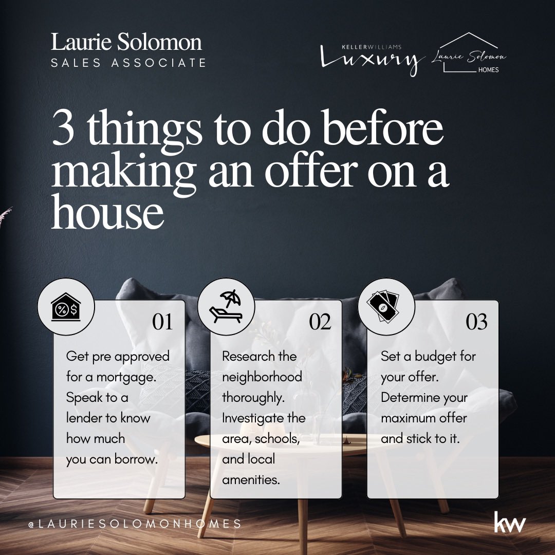 LSolomonHomes's tweet photo. 3 Things to Do Before Making an Offer on a House! 🏡✨

Buying a home is an exciting journey, but preparation is key! https://t.co/qKMsc6NbXI