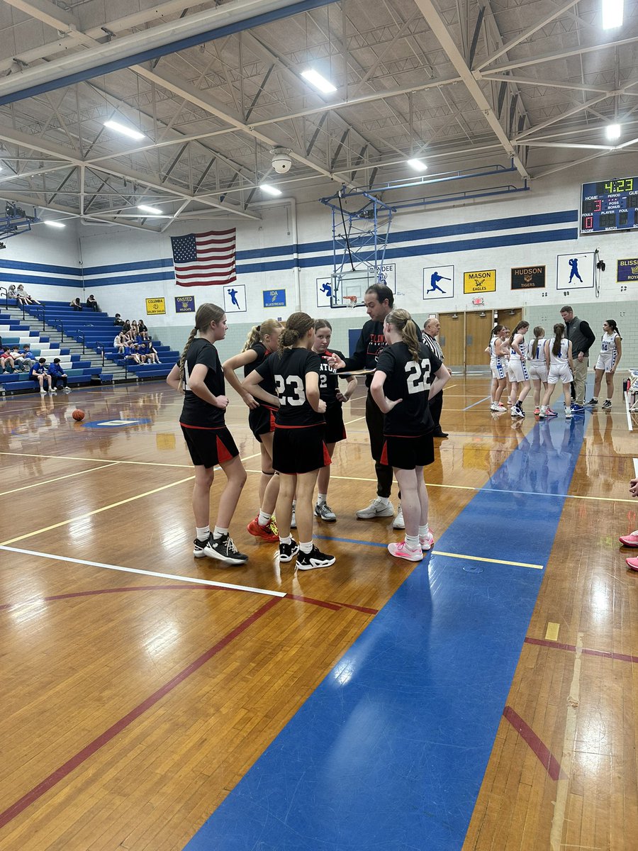 8th graders defeat Dundee 27-9 <a href="/CMSGirlsMSBball/">Clinton MS Girls Basketball</a> good job ladies!