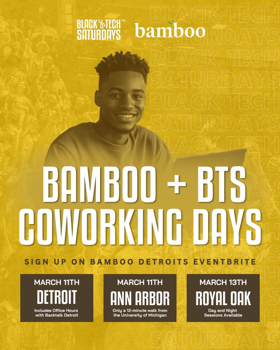 This week, we’re #coworking with our friends at Black Tech Saturdays 📍