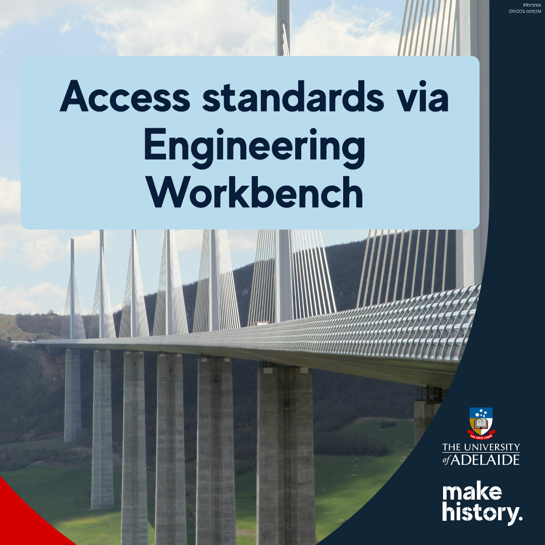 You can now access standards through the University Library on a new platform - Engineering Workbench. With an intuitive, fresh interface and streamlined search features, access Australian Standards and a selection of international standards: tinyurl.com/s8akjfjb