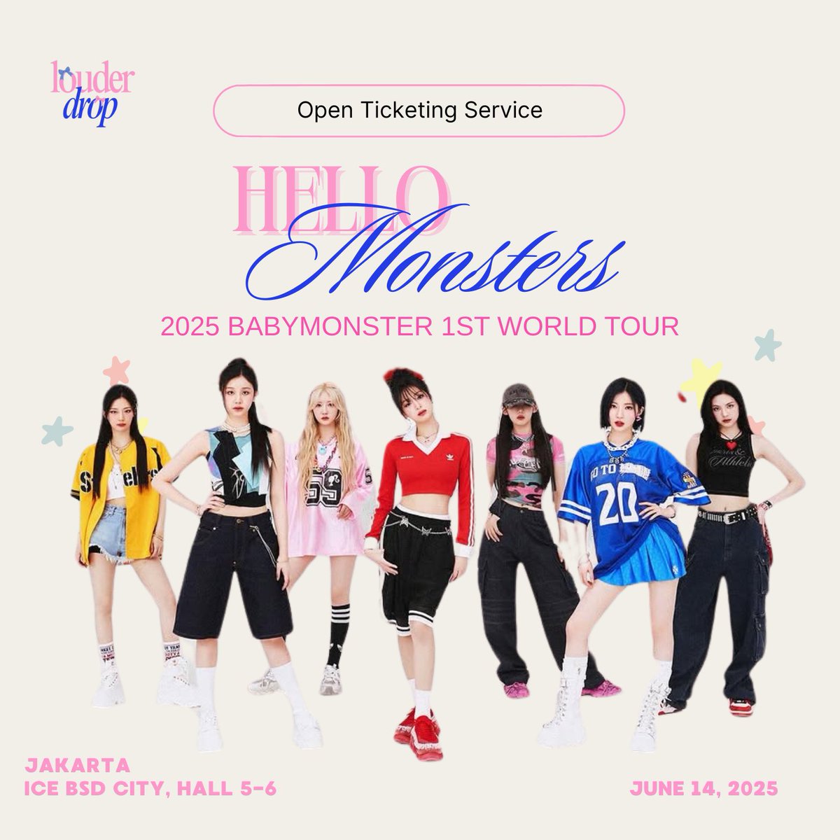 louderdrop_'s tweet photo. 💫Open Jaswar &amp; Jastip BABY MONSTER  1st World Tour in Jakarta  by :@louderdrop_  💫

📆 June 14, 2025
📍 ICE BSD HALL 5-6

🏷️ Fee book slot 30k ✨
✅ LIMITED SLOT
✅Self Payment
✅Trusted 100%
✅Data Pribadi

✨All section Fee only 150k ✨

#BABYMONSTER #BABYMONSTERINJAKARTA https://t.co/QHIHjobRbs