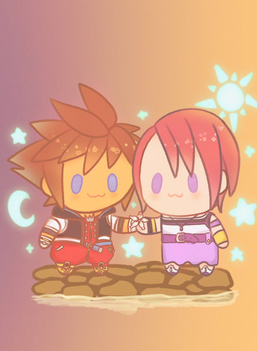 drawing sora and kairi every day until kingdom hearts anniversary day 9 🩷❤️
