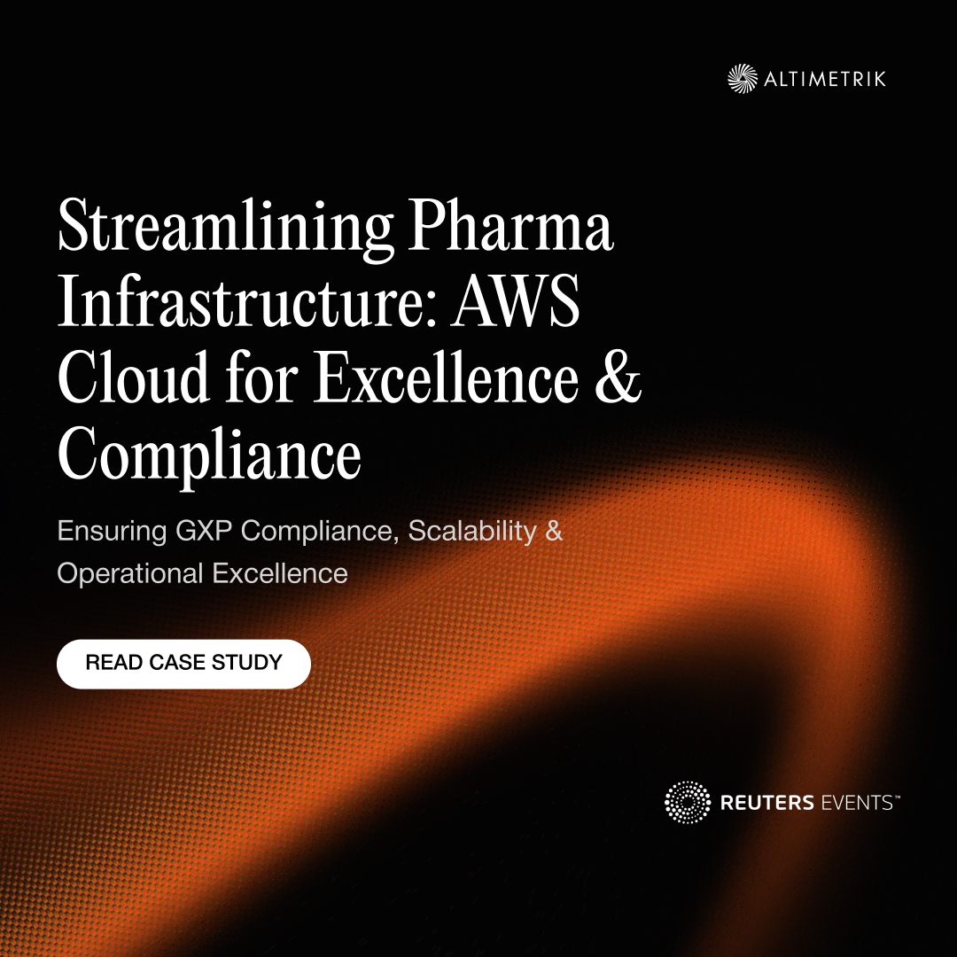Altimetrik helped a pharma leader cut provisioning time by 50%, reduce manual effort by 70%, and achieve 100% GxP compliance with AWS &amp; IaC.

Meet us at Pharma 2025, Booth 11 &amp; 12 to explore the future of pharma tech. Read more ow.ly/3uy350Vexjp