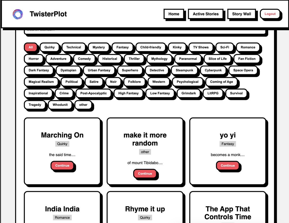 nickhillmishra's tweet photo. Last weekend, I unleashed chaos on https://t.co/HyBFAUXUSW - a wild storytelling game! Pick a story, add a twist to the last line in 50 words, pass it on.
Writers, jump in for a fun session! #TwisterPlot
#WritingCommunity #CreativeWriting #indiehackers https://t.co/5nezRpUAEQ