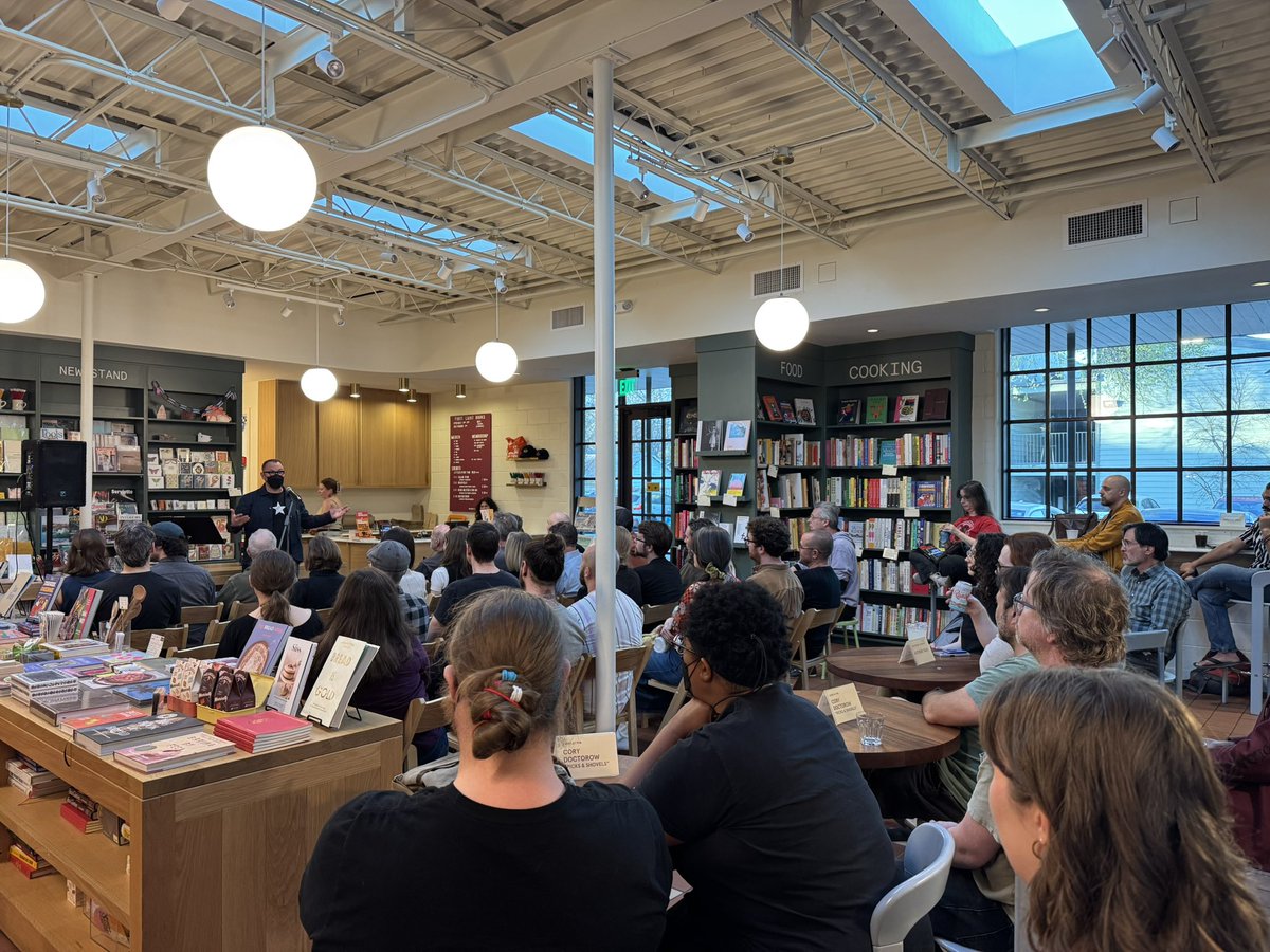 Christopher Brown (@nb_chris) on Twitter photo The unstoppable <a href="/doctorow/">Cory Doctorow NONCONSENSUAL BLUE TICK</a> right now at First Light Books in Austin, presenting Picks & Shovels to the SRO @SXSW crowd: The unstoppable <a href="/doctorow/">Cory Doctorow NONCONSENSUAL BLUE TICK</a> right now at First Light Books in Austin, presenting Picks & Shovels to the SRO @SXSW crowd: