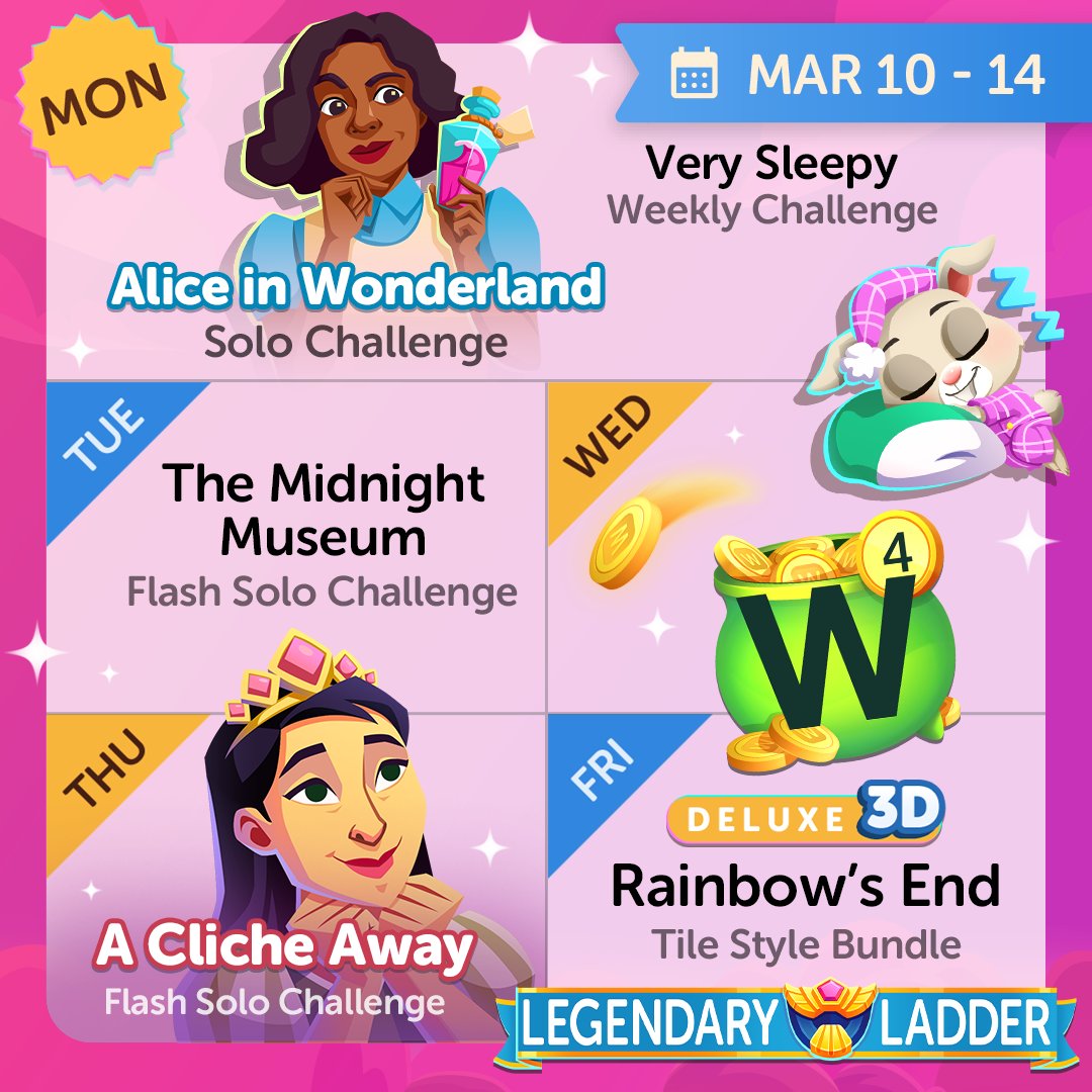 It's the start of a brand-new week, Wordies! 🌺 Wondrous challenges await you in Words With Friends this week! 🤩 Start now: play.wordswithfriends.com/kfET/TW031025WC

#wordswithfriends #wordgames #trainyourbrain #brainteaser