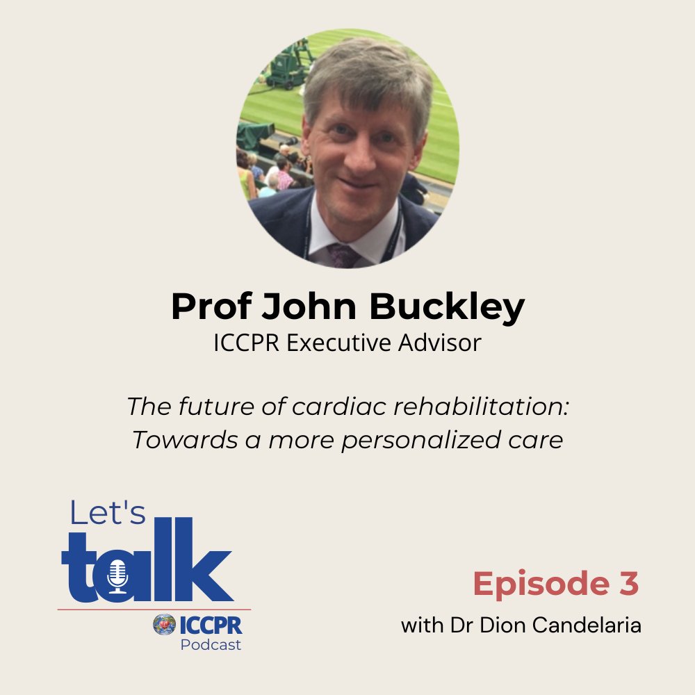 ICCPR (@iccpr_globalcr) on Twitter photo Let's Talk ICCPR Podcast Episode 3 is here!!
🎧buzzsprout.com/2418376/episod…
Hear from Prof. John Buckley as he talks about the evolution of #CardiacRehab and the growing focus on personalized care.
<a href="/ProfJohnBuckley/">John Buckley</a> <a href="/DionCandelaria_/">Dion Candelaria PhD RN</a>
<a href="/gabrielamghisi/">Gabriela Ghisi</a> <a href="/sherrylgrace/">Sherry Grace</a> Let's Talk ICCPR Podcast Episode 3 is here!!
🎧buzzsprout.com/2418376/episod…
Hear from Prof. John Buckley as he talks about the evolution of #CardiacRehab and the growing focus on personalized care.
<a href="/ProfJohnBuckley/">John Buckley</a> <a href="/DionCandelaria_/">Dion Candelaria PhD RN</a>
<a href="/gabrielamghisi/">Gabriela Ghisi</a> <a href="/sherrylgrace/">Sherry Grace</a>