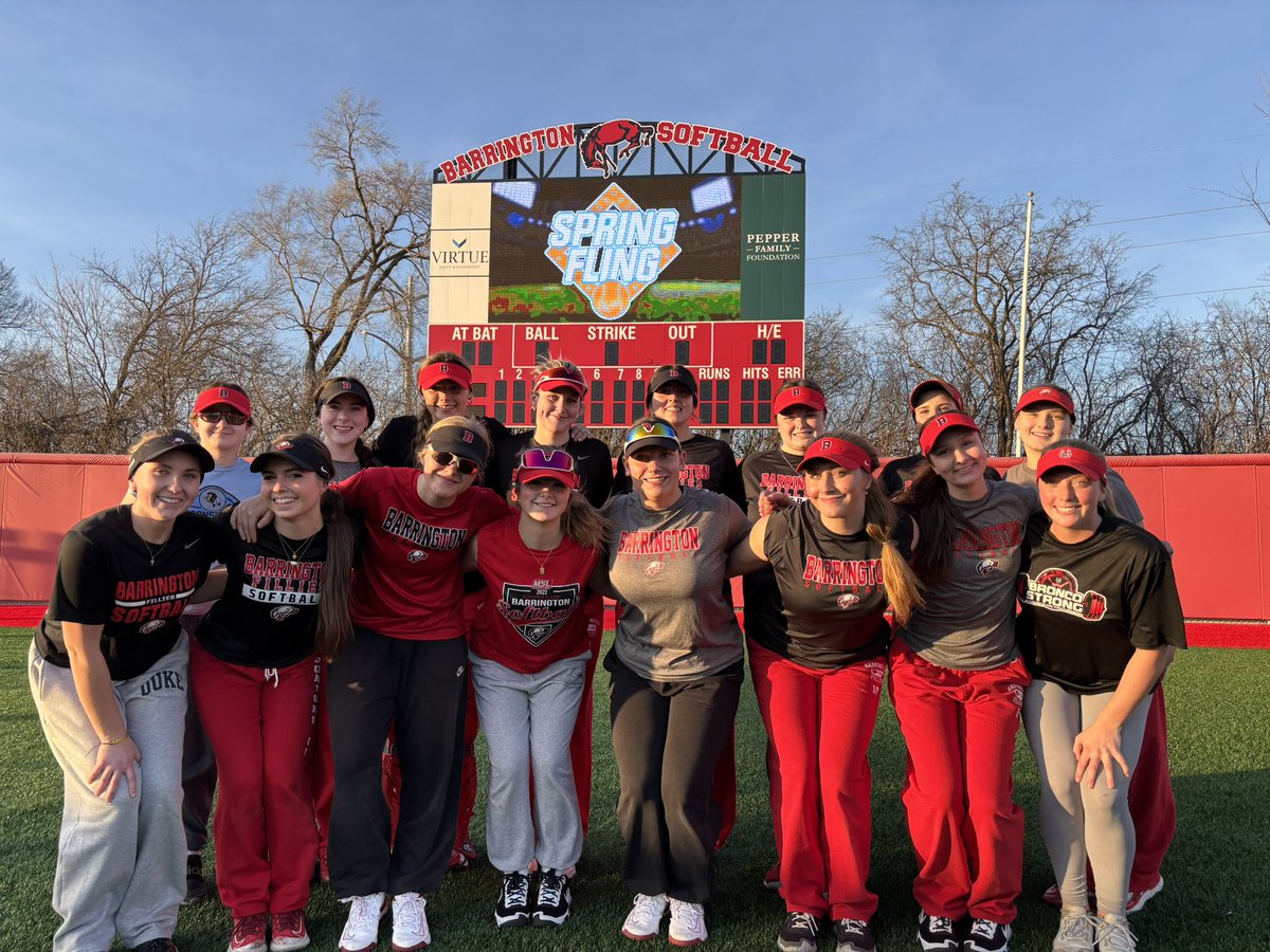 What an amazing weather day for Fillies practice today!  Can’t wait to get started with our eight-team Spring Fling varsity tournament next Monday afternoon! #protectthecircle <a href="/BHS220Athletics/">BarringtonAthletics</a> 
🥎❤️🥎🖤🥎