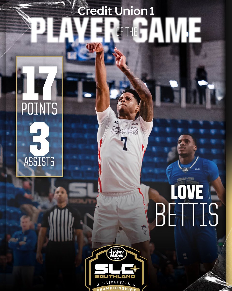 SouthlandSports's tweet photo. The @MyCreditUnion1 Player of the Game, @LoveD1bound! 

#GTL x @NSUDemonsMBB https://t.co/rSGaKjdNwL