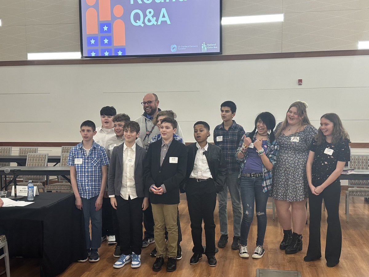 Congrats to Dante Capaldo, Daniel Rappazzo, &amp; Jessica D’Anunzio for winning our National Civics Bee qualifier event in #GreaterROC! 🏆

The bee lets students show their knowledge of civics &amp; explore issues that matter to them in our community. Learn more: greaterrochesterchamber.com/2025/03/11/dan…