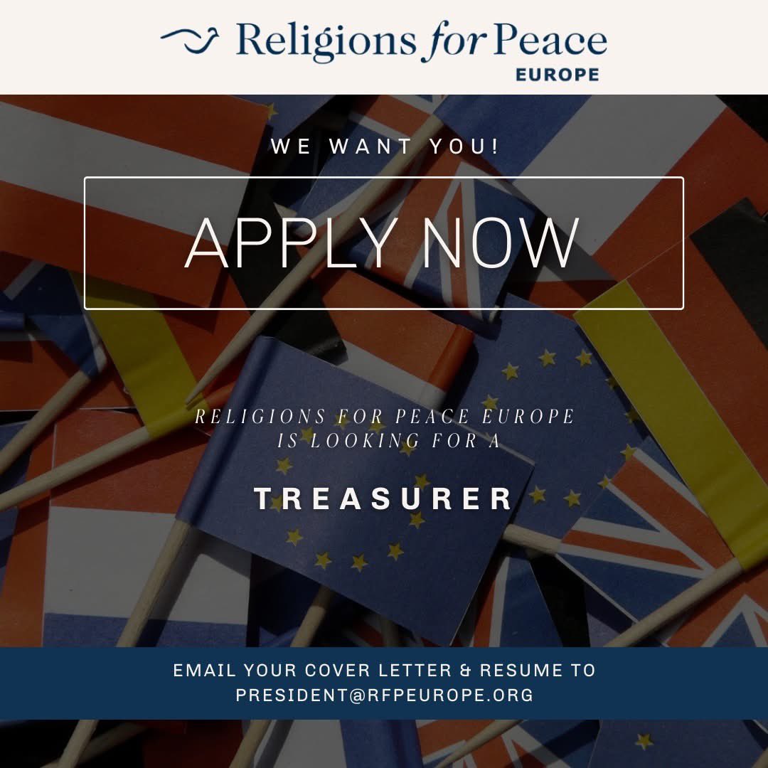 Religions for Peace Europe (@rfpeurope) on Twitter photo Religions for Peace Europe is hiring two new remote roles, a Secretary General and a Treasurer.
If you or someone you know is interested, go to rfp.org/careers/ to learn more!
<a href="/religions4peace/">Religions for Peace</a> Religions for Peace Europe is hiring two new remote roles, a Secretary General and a Treasurer.
If you or someone you know is interested, go to rfp.org/careers/ to learn more!
<a href="/religions4peace/">Religions for Peace</a>
