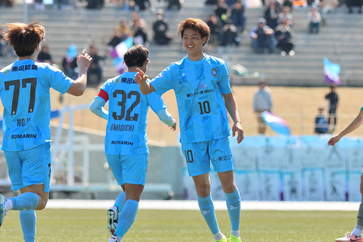 reilacshiga's tweet photo. 【Game photo📸3️⃣】

2025シーズン初ゴールは
滋賀の新たなナンバー10 #人見拓哉 ⚽️🔥

#レイラック滋賀 #滋賀にJリーグを https://t.co/86uHfjfVzl