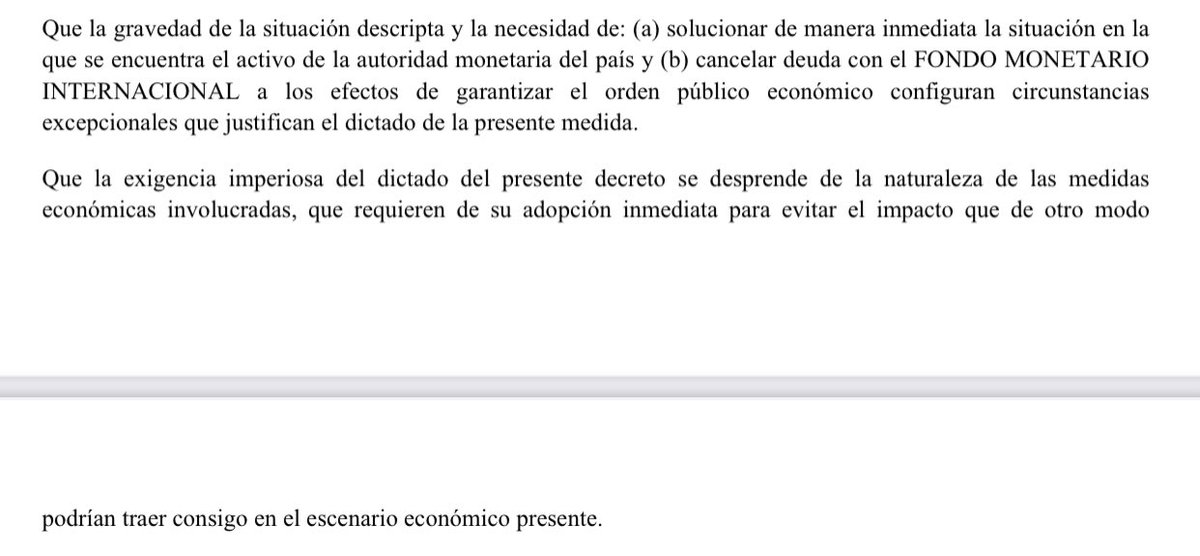 El Gobierno reconoce en el DNU del acuerdo con el FMI que la situación económica es grave. 
Vienen vendiendo espejitos de colores hace 15 meses.